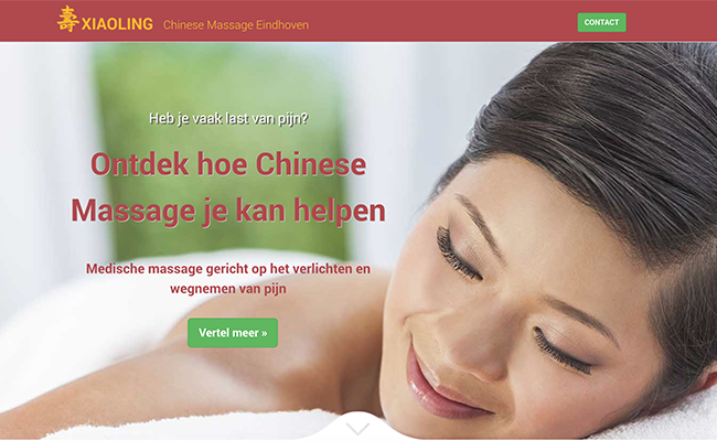 Afbeelding website Xiaoling Chinese Massage